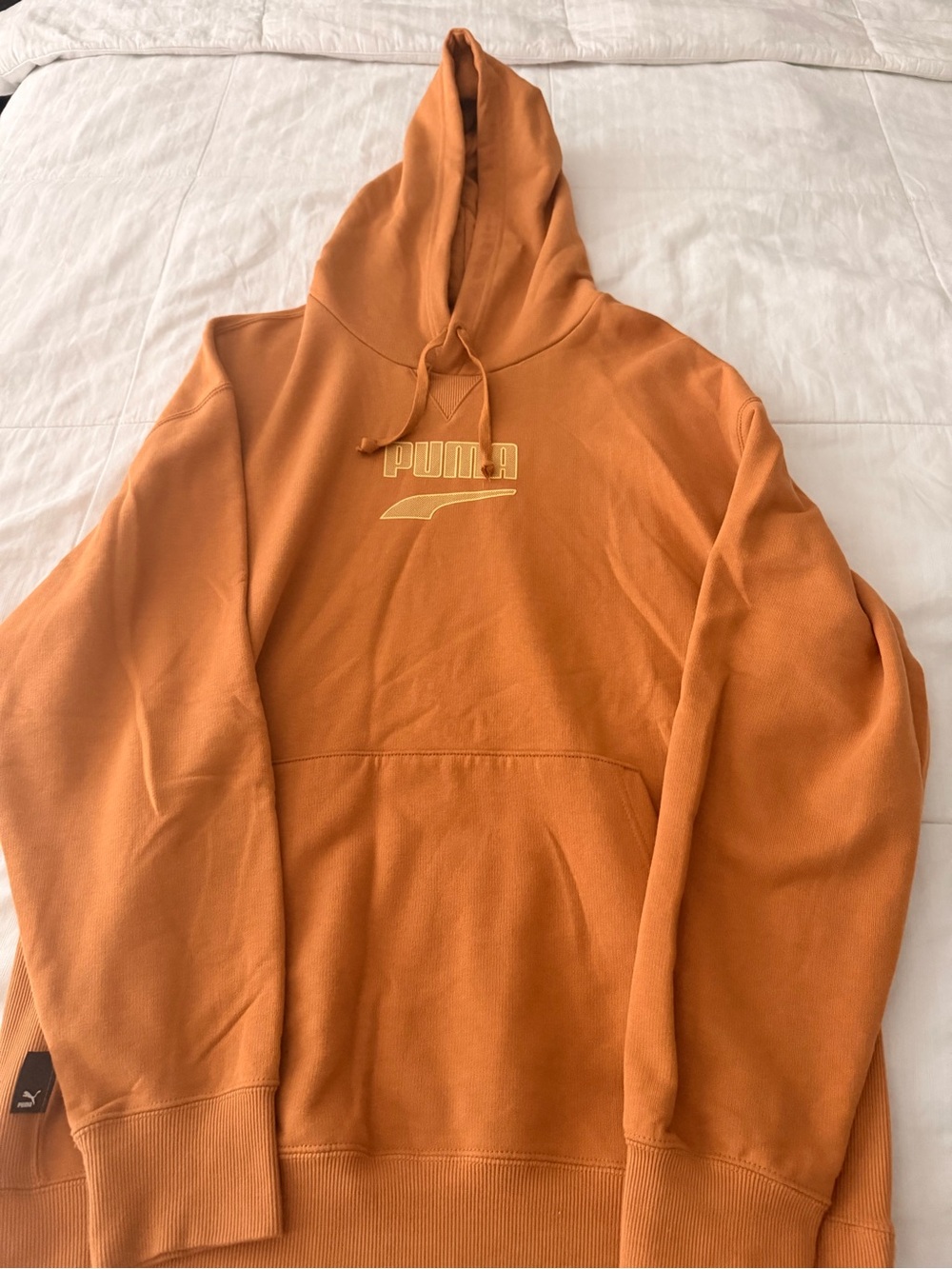 Puma Men's Crewneck Sweater in Rust Orange